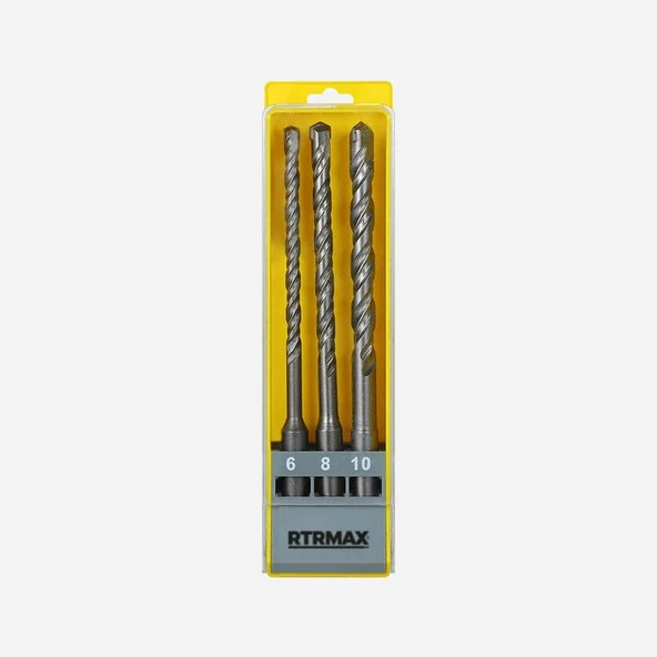 RBS003 Sds Plus Matkap Uç Seti (6 x 160 mm/8 x 160 mm/10 x 160 mm) - 3 Parça ürün görseli 1