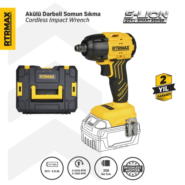 RTS5030B Şarjlı Somun Sıkma Makinası Kömürsüz 1/2'' 350 Nm - Akü Hariç ürün görseli 1