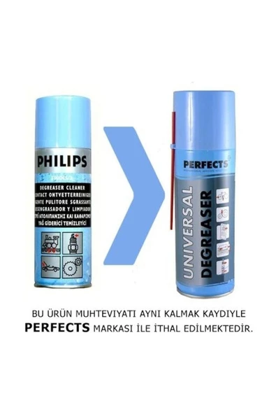 PERFECTS Degreaser Cleaner Yağsız Kontak Sprey 200ml ürün görseli 1