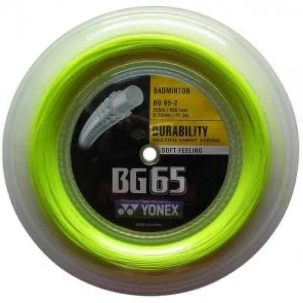Yonex Bg 65 Badminton Kordajı 0.70 mm / 200m - Sarı ürün görseli 1