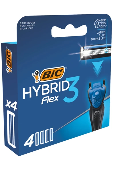 Bic Flex 3 Hybrid Yedek Tıraş Bıçağı 4'lü ürün görseli 1