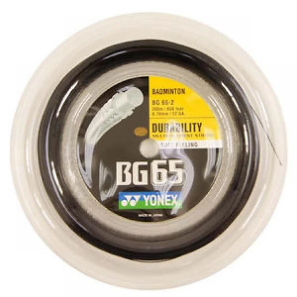 Yonex Bg 65 Badminton Kordajı 0.70 mm / 200m - Siyah ürün görseli 1