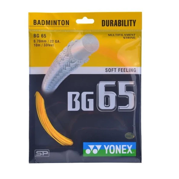 Yonex Bg 65 Badminton Kordajı 0.70 mm / 10m - Turuncu ürün görseli 1