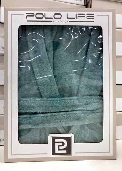 Polo Life Kutulu Bamboo Tek Bornoz Şalyaka-Yeşil (XL Beden) ürün görseli 1