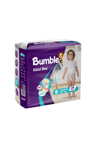Bumble XLarge Külot Bebek Bezi 6 Beden 15+ Kg 28 Adet ürün görseli 1