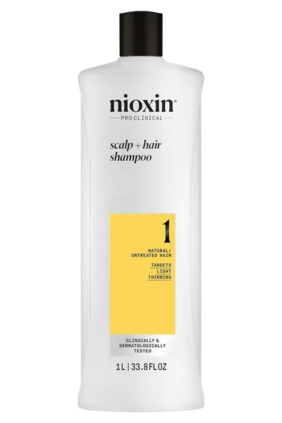 Nioxin System 1 Şampuan - İşlem Görmemiş Hafif İnce Saçlar İçin Kalınlaştırıcı Bakım 1000ML ürün görseli 1