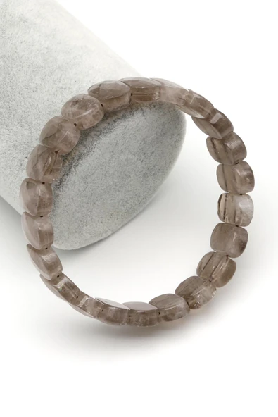 Dumanlı Kuvars Doğal Taş Bileklik 10 x 14 mm Özel Kesim ürün görseli 1