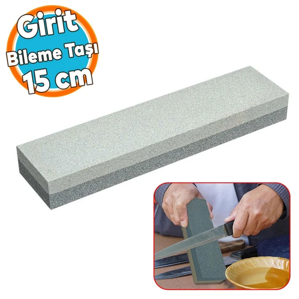 Bileme Taşı 15 cm Bıçak Balta Testere Nacak Satır Keskinleştirme Girit Taş Bileyleme ürün görseli 1