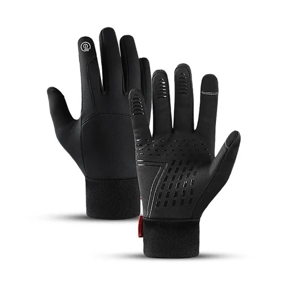 Soğuk Rüzgar Geçirmez Suya Dayanlıklı Dokunmatik Eldiven Parmak Korumalı Motosiklet Eldiveni ürün görseli 1