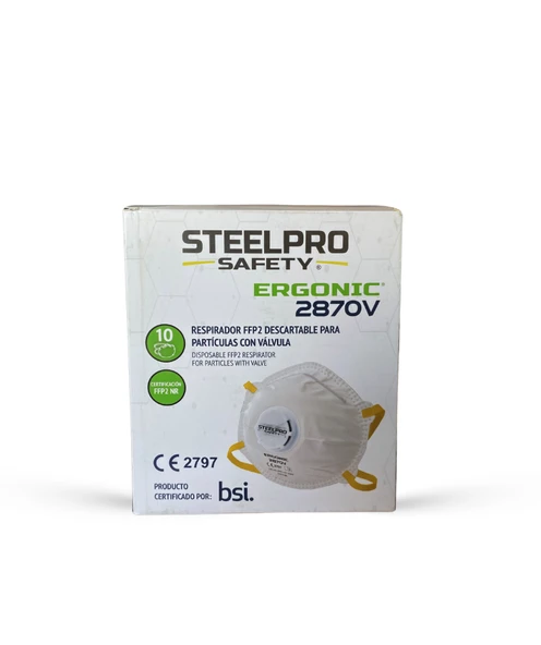 SteelPro 2870V FFP2 NR Konik Toz Maskesi (10 Adet-Kutu) ürün görseli 1