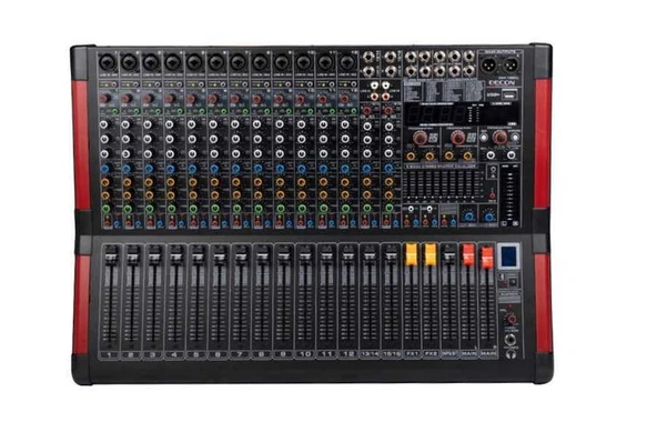 DECON DMP-162FX 16 Kanal 650w*2 Power Mixer 16 Kanal 1500w*2 Power Mixe ürün görseli 1