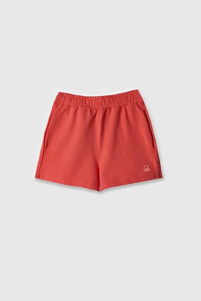 United Colors of Benetton Kız Çocuk Şort Mercan BNT-G21795 ürün görseli 1
