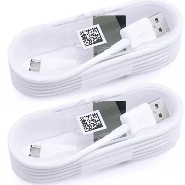 PDAteknoloji Micro USB Data ve Şarj Kablosu 2 Adet 1,5 M Beyaz ürün görseli 1