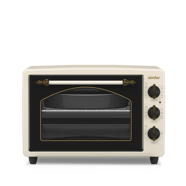 3495 Retro Bej 34 LT Statik Mini/Midi Fırın - 4 Fonksiyon, Programlanabilir Pişirme & Isı Kontrol ürün görseli 1