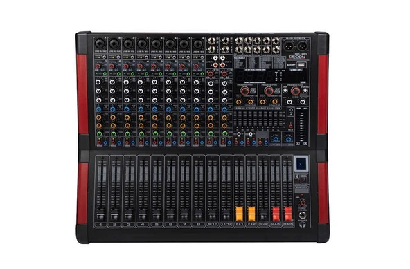 DECON DMP-122FX 12 Kanal 650w Power Mixer 12 Kanal 1500w Power Mikser ürün görseli 1