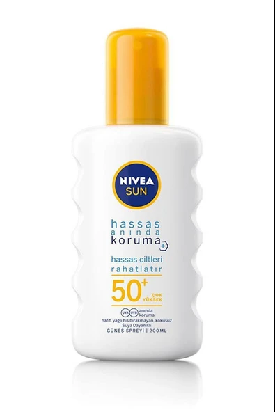 Nivea Hassas Ciltler İçin Koruyucu Güneş Spreyi Spf 50 200 Ml ürün görseli 1