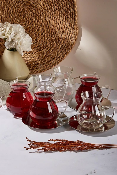 Keyf-i Ala 18 Parça 200 Ml Borosilikat Çay Seti ürün görseli 1