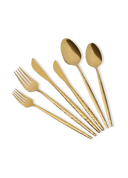 The Mia Shiny Çatal Kaşık Bıçak Takımı Gold 36 Parça ürün görseli 1