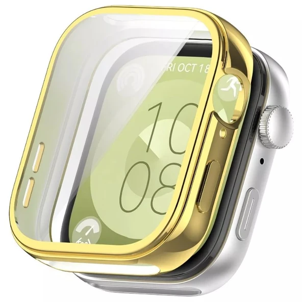 Huawei Watch Fit 3 Uyumlu Kasa Ekran Koruyucu 360 Tam Koruma Kılıf Kapak ürün görseli 1