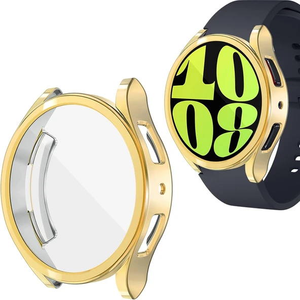 Samsung Galaxy Watch 7 44mm Uyumlu Kasa Ekran Koruyucu 360 Tam Koruma Kılıf Kapak ürün görseli 1