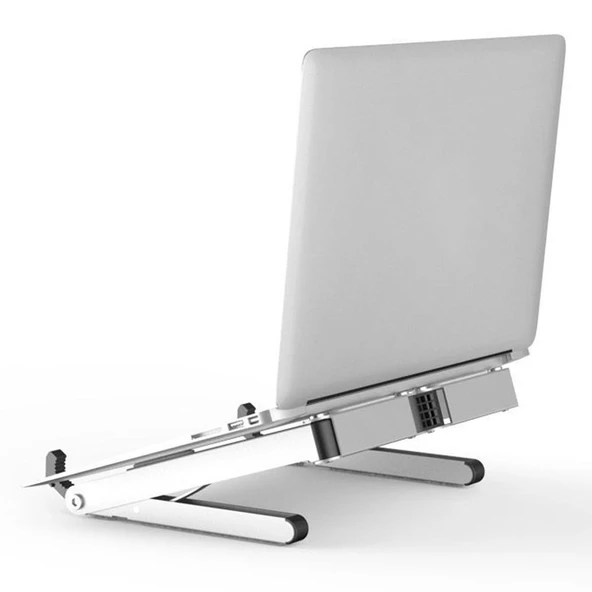 Techmaster N1 Macbook ile Uyumlu Notebook Tablet Telefon Ayarlanabilir Stand - Resim 3