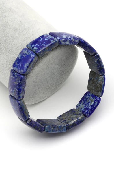 Lapis Lazuli Doğal Taş Bileklik 17 x 17 mm Özel Kesim ürün görseli 1