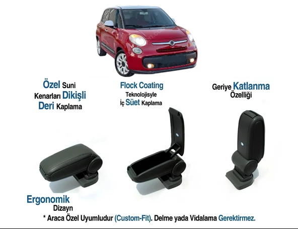 FIAT 500L ARACA ÖZEL KOL DAYAMA KOLÇAK VİDASIZ 2012 2013 2014 2015 2016 2017 2018 2019 2020 2021 - ürün görseli 1