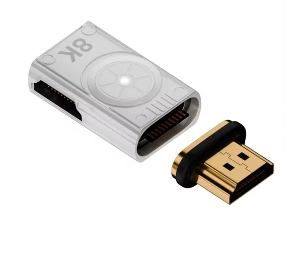 HDMI to HDMI 90 Derece Çevirici 8K Metal Çevirici Adaptör ürün görseli 1