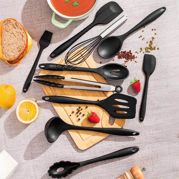 Perotti 15678 Kitchenmate Lucy Black 10 Parça Silikon Spatula Set ürün görseli 1