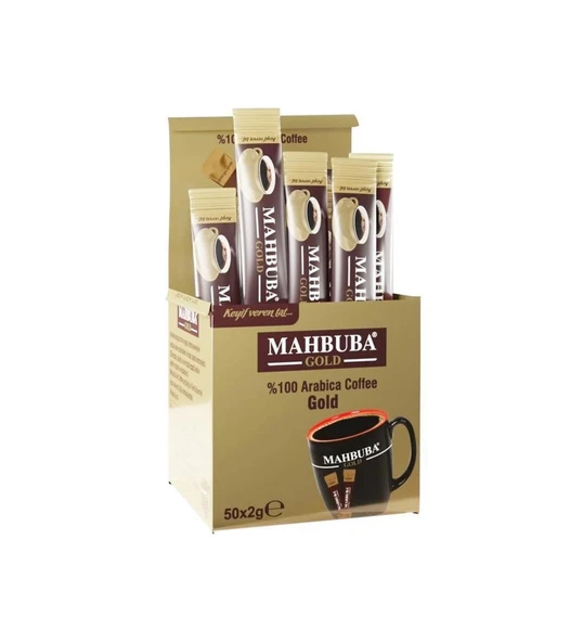 Mahbuba Çözünebilir %100 Arabica Hazır Gold Kahve Tam Kıvamında 48x2gr ürün görseli 1