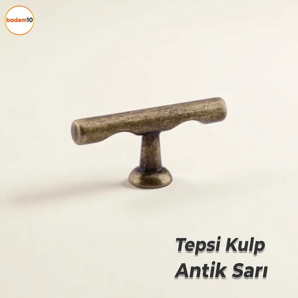 Tepsi Eskitme Antik Sarı Metal Kulp Düğme Mobilya Çekmece Mutfak Dolabı Dolap Modern Kapak Kulpları ürün görseli 1