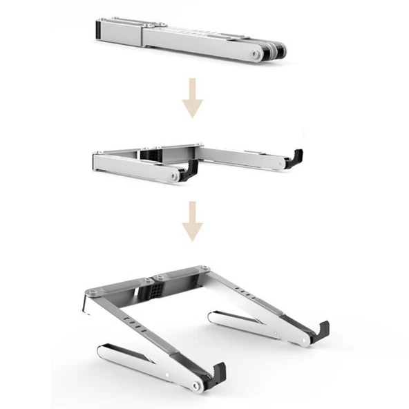 Techmaster N1 Macbook ile Uyumlu Notebook Tablet Telefon Ayarlanabilir Stand - Resim 4