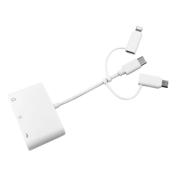 Type-C iPhone Micro Usb Çok Fonksiyonlu Usb Otg Kart Okuyucu ürün görseli 1