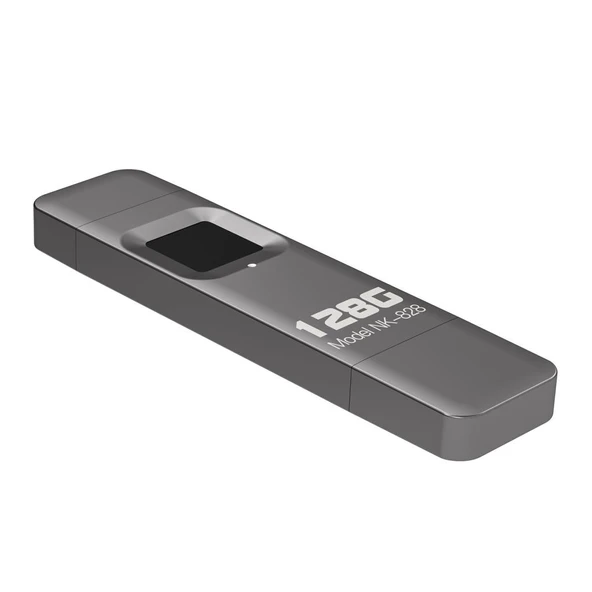 iPhone iPad ile Uyumlu Usb 128gb Parmak İzi Korumalı Flash Bellek ürün görseli 1