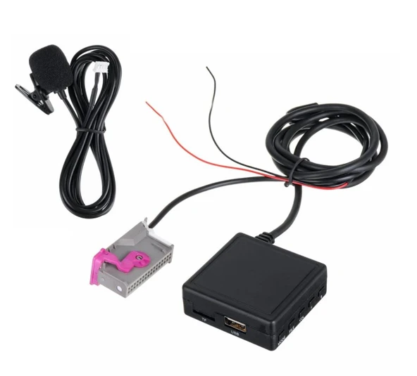 Audi A3 A4 A6 TT R8 A8 Gallardo ile Uyumlu 5.0 Mikrofonlu Aux Adaptörü Sku4 Usb Tf Kart Girişi ürün görseli 1