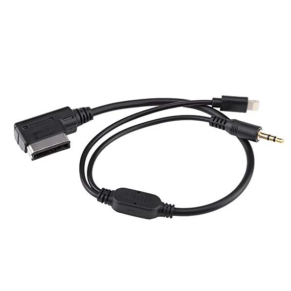 Vw Audi ile Uyumlu 3.5 mm Aux Kablosu ve iPhone Lightning Şarj Sku2 ürün görseli 1