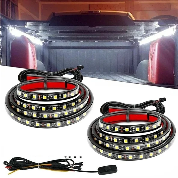 Pick Up Kamyon Dekorasyon için Anahtarlı Led Işık Şerit 2x150cm 12V ürün görseli 1