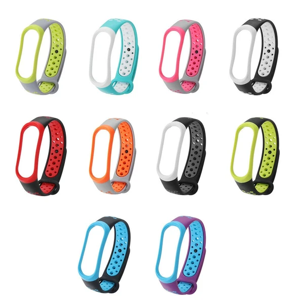 Xiaomi Mi Band 3 4 Uyumlu Akıllı Bileklik Kordon Kayış Spor Model ürün görseli 1