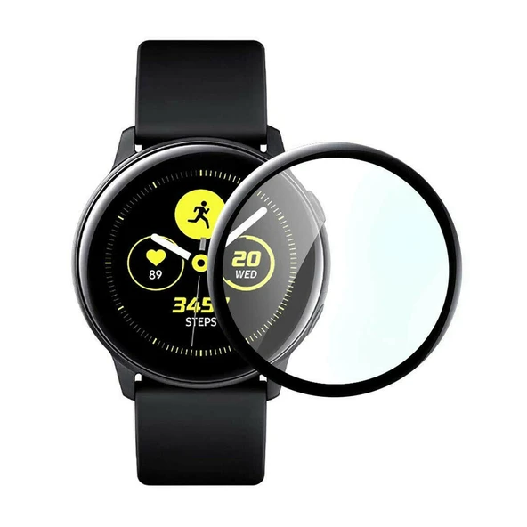 Samsung Galaxy Watch Active Sm-500 ile Uyumlu 3D Cam Ekran Koruyucu Filmi ürün görseli 1