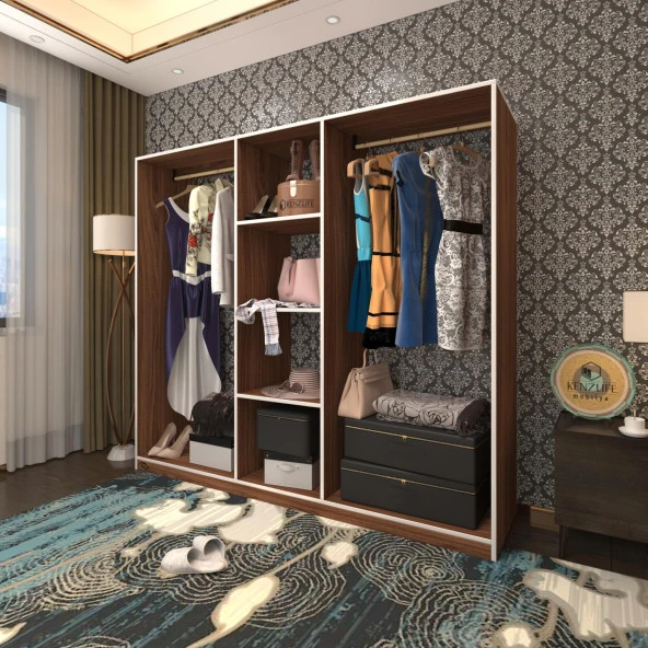 Kenzlife giysi dolabı temel 180*200*40 cvz gardırop ürün görseli 1