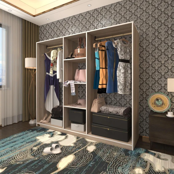 Kenzlife giysi dolabı temel 180*200*40 crd gardırop ürün görseli 1