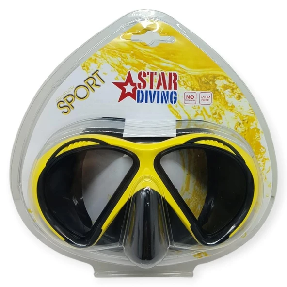 Star Diving Dalış Maskesi Yetişkin - 51701-SARI - Resim 4