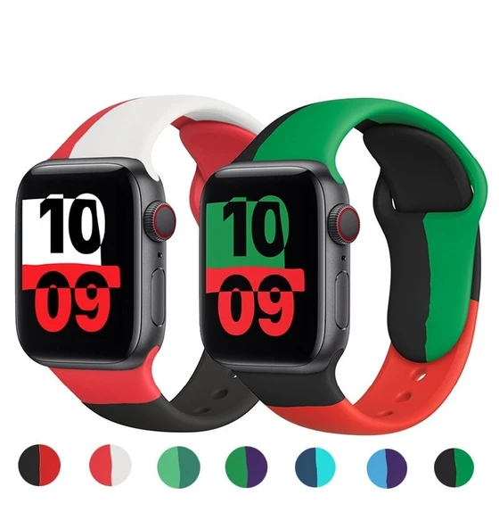 Apple Watch 7 8 9 10 Seri 40 41 42mm Uyumlu Unity Silikon Kordon ürün görseli 1