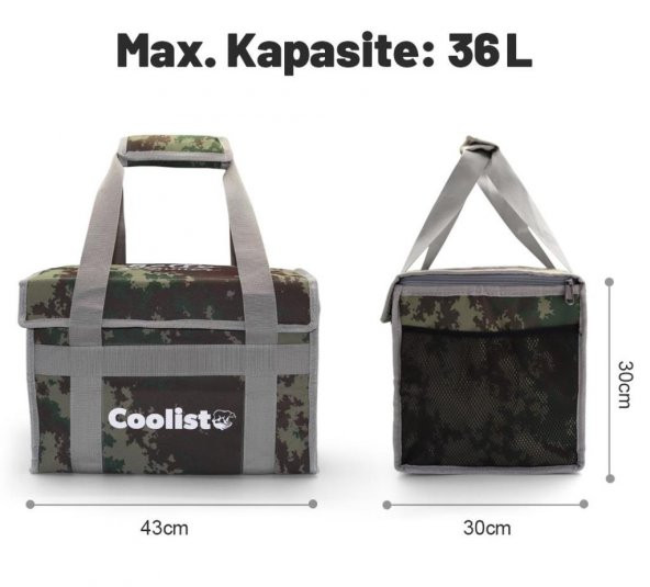 Coolist CL36C 36 Litre Katlanabilir Termos Bez Çanta / Buzluk - Resim 3