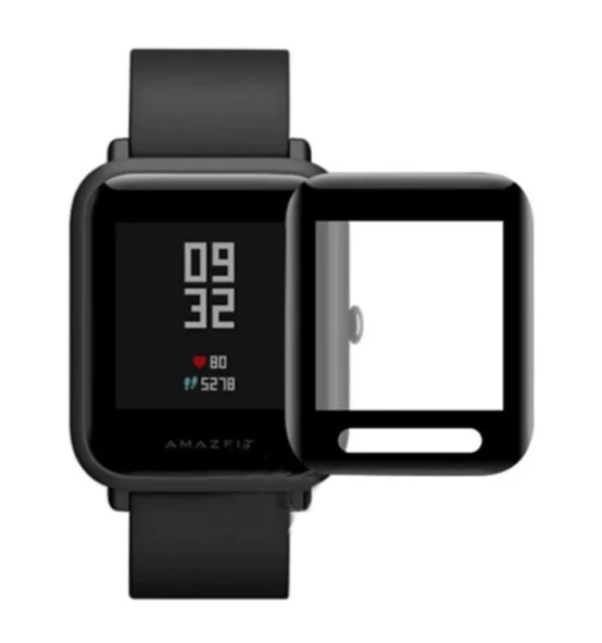 Huami Amazfit Bip ile Uyumlu 3D Cam Full Ekran Koruyucu ürün görseli 1
