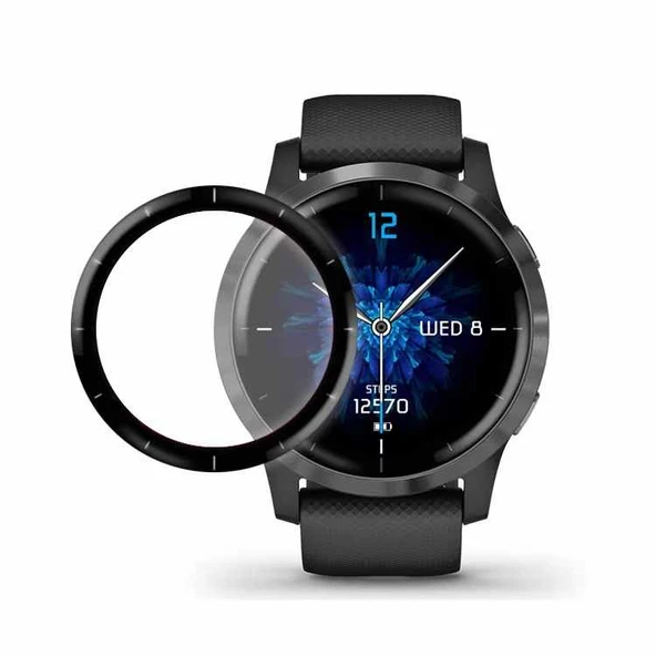 Garmin Vivo Active 4 ile Uyumlu 45mm 3D Cam Full Ekran Koruyucu ürün görseli 1