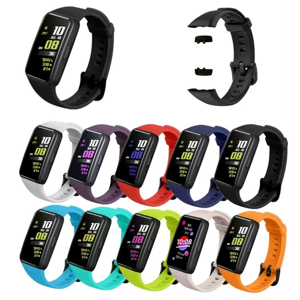 Huawei Band 6-6 Pro Honor Band 6 Uyumlu Silikon Kordon Kayış ürün görseli 1
