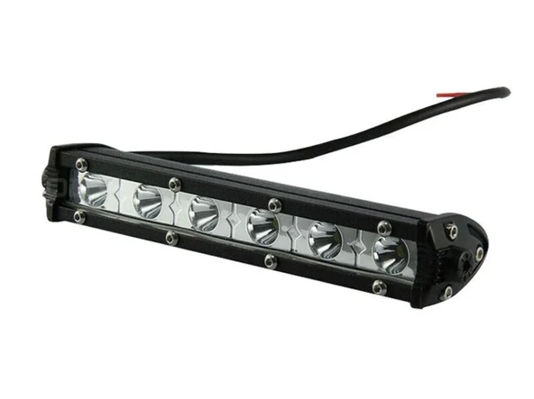 18W 6 Led Tek Sıra Yayıcı Off Road Gündüz Farı Lambası Projektör ürün görseli 1