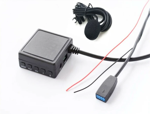 Bmw E46 3.20 3.23 3.28 3.30 ile Uyumlu Bt 5.0 Mikrofonlu Aux Adaptörü Sku3 Usb Tf Kart Girişi ürün görseli 1