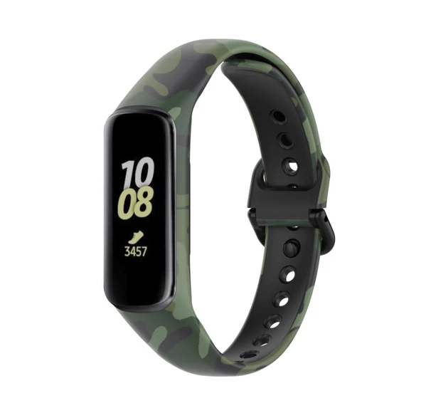 Samsung Galaxy Fit 2 R220 Uyumlu Kamuflaj Desenli Kordon Kayış ürün görseli 1